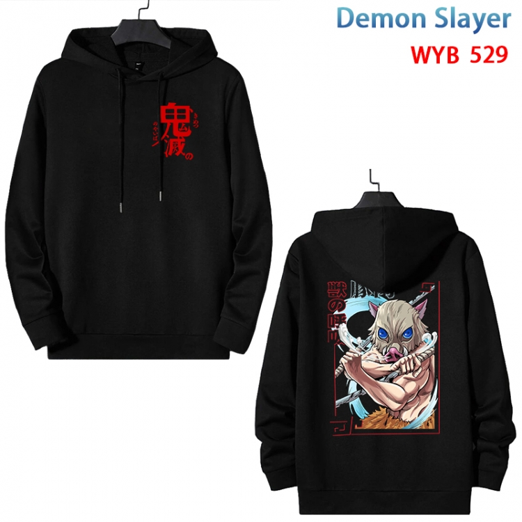 Demon Slayer Kimets Cotton Hooded Patch Pocket Sweatshirt from S to 3XL WYB-529