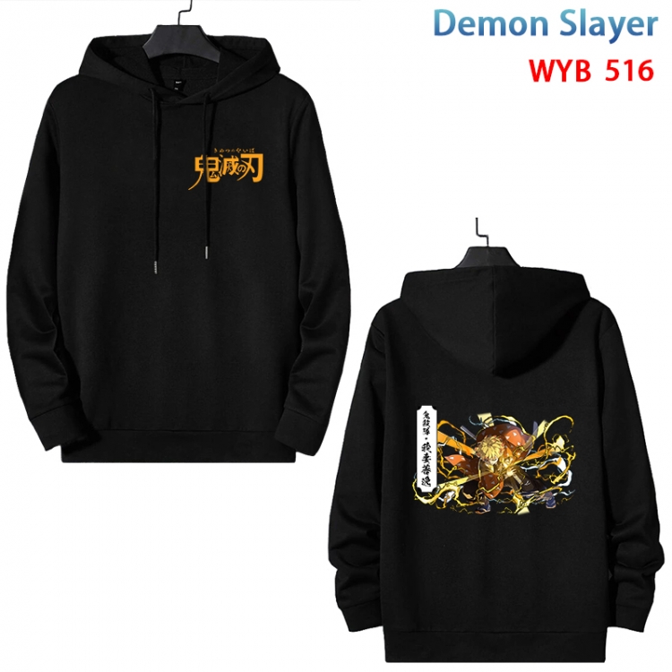 Demon Slayer Kimets Cotton Hooded Patch Pocket Sweatshirt from S to 3XL WYB-516