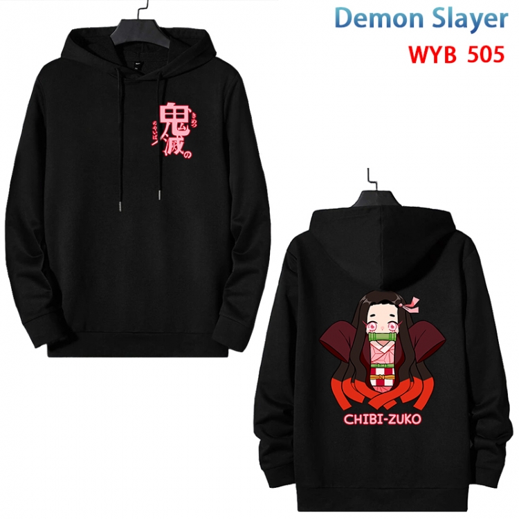 Demon Slayer Kimets Cotton Hooded Patch Pocket Sweatshirt from S to 3XL WYB-505