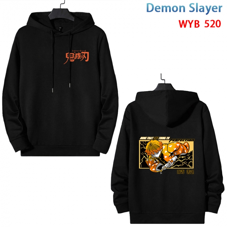 Demon Slayer Kimets Cotton Hooded Patch Pocket Sweatshirt from S to 3XL WYB-520