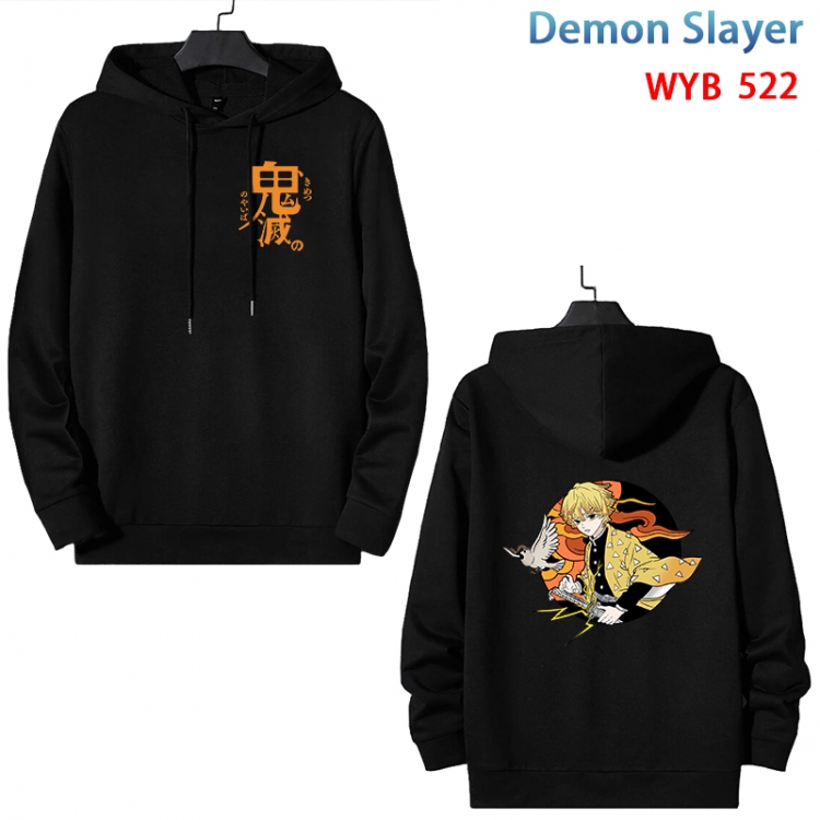 Demon Slayer Kimets Cotton Hooded Patch Pocket Sweatshirt from S to 3XL WYB-522