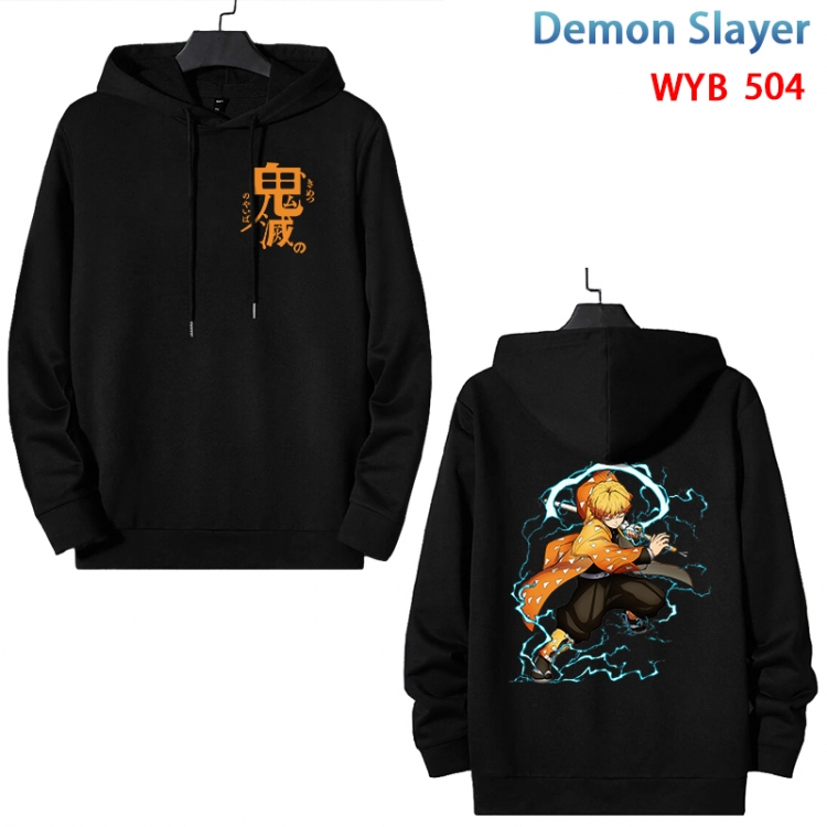 Demon Slayer Kimets Cotton Hooded Patch Pocket Sweatshirt from S to 3XL WYB-504