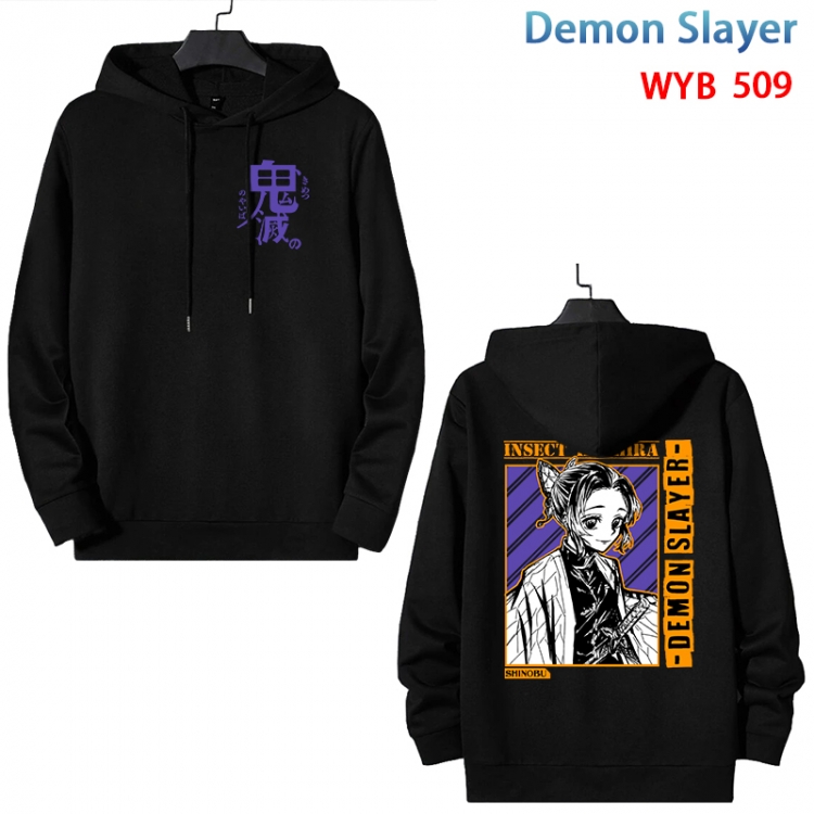 Demon Slayer Kimets Cotton Hooded Patch Pocket Sweatshirt from S to 3XL WYB-509