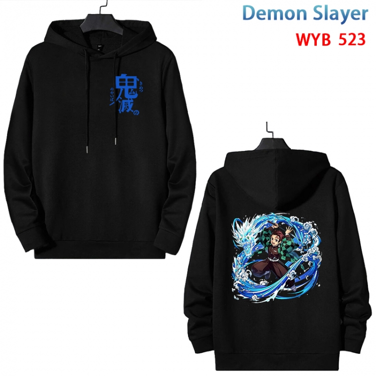 Demon Slayer Kimets Cotton Hooded Patch Pocket Sweatshirt from S to 3XL WYB-523