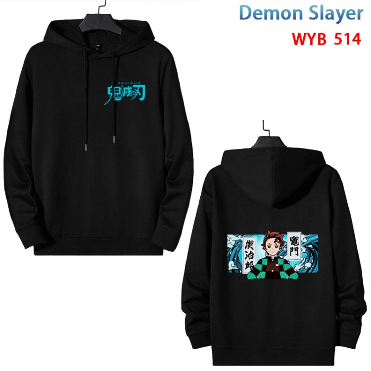 Demon Slayer Kimets Cotton Hooded Patch Pocket Sweatshirt from S to 3XL WYB-514