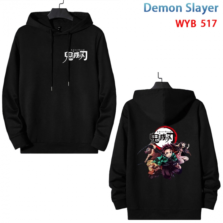 Demon Slayer Kimets Cotton Hooded Patch Pocket Sweatshirt from S to 3XL WYB-517