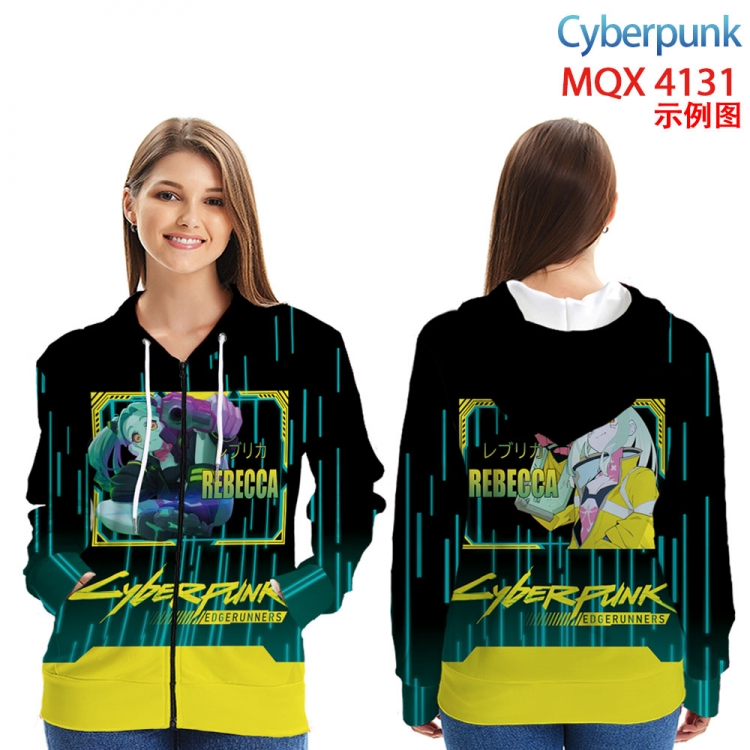 Cyberpunk  Anime Zip patch pocket sweatshirt jacket Hoodie from 2XS to 4XL MQX-4131