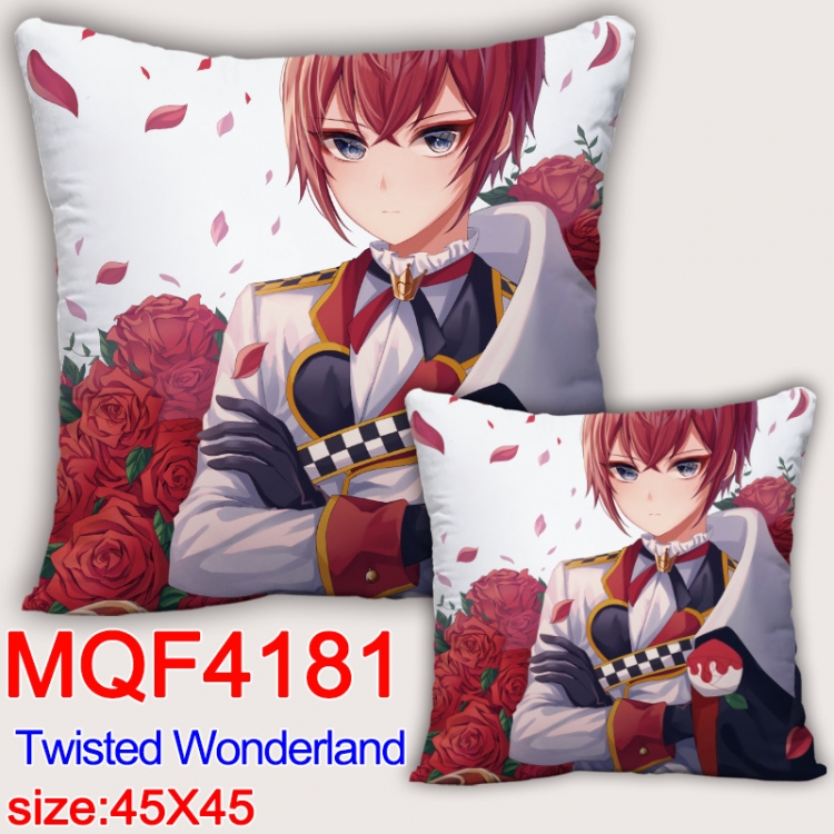 Disney Twisted-Wonderland  Anime square full-color pillow cushion 45X45CM NO FILLING MQF-4181