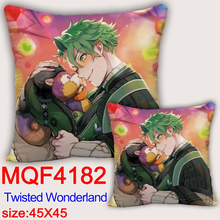 Disney Twisted-Wonderland  Anime square full-color pillow cushion 45X45CM NO FILLING MQF-4182