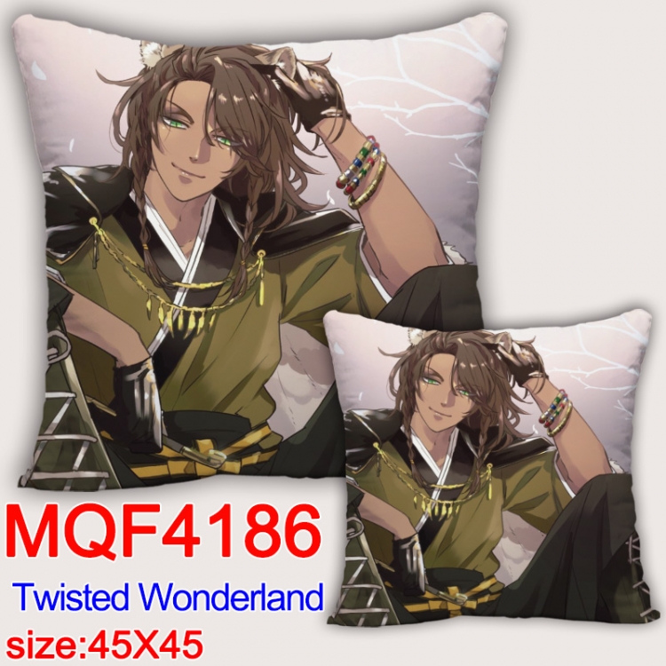 Disney Twisted-Wonderland  Anime square full-color pillow cushion 45X45CM NO FILLING MQF-4186