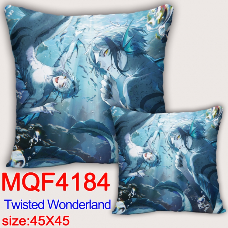 Disney Twisted-Wonderland  Anime square full-color pillow cushion 45X45CM NO FILLING MQF-4184