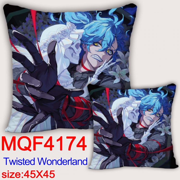 Disney Twisted-Wonderland  Anime square full-color pillow cushion 45X45CM NO FILLING MQF-4174