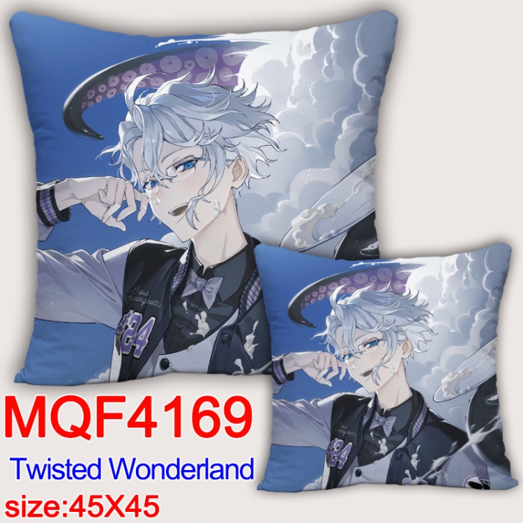 Disney Twisted-Wonderland  Anime square full-color pillow cushion 45X45CM NO FILLING MQF-4169