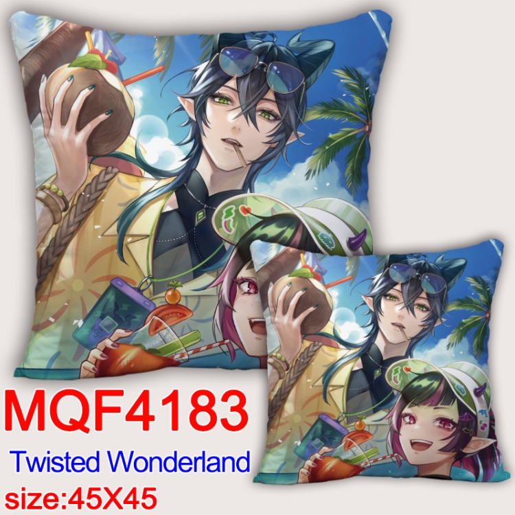 Disney Twisted-Wonderland  Anime square full-color pillow cushion 45X45CM NO FILLING MQF-4183