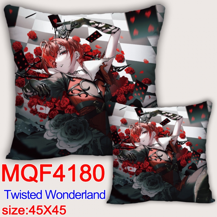 Disney Twisted-Wonderland  Anime square full-color pillow cushion 45X45CM NO FILLING  MQF-4180