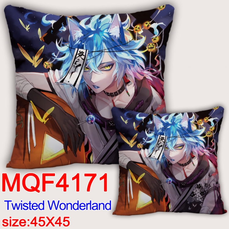 Disney Twisted-Wonderland  Anime square full-color pillow cushion 45X45CM NO FILLING MQF-4171