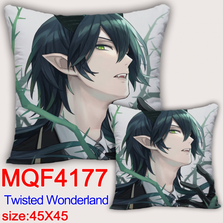 Disney Twisted-Wonderland  Anime square full-color pillow cushion 45X45CM NO FILLING MQF-4177