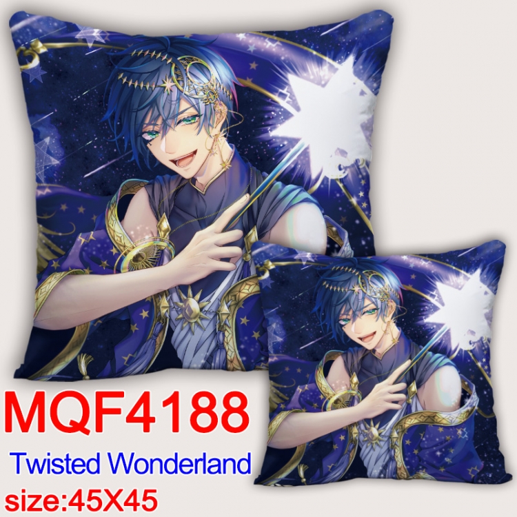 Disney Twisted-Wonderland  Anime square full-color pillow cushion 45X45CM NO FILLING MQF-4188