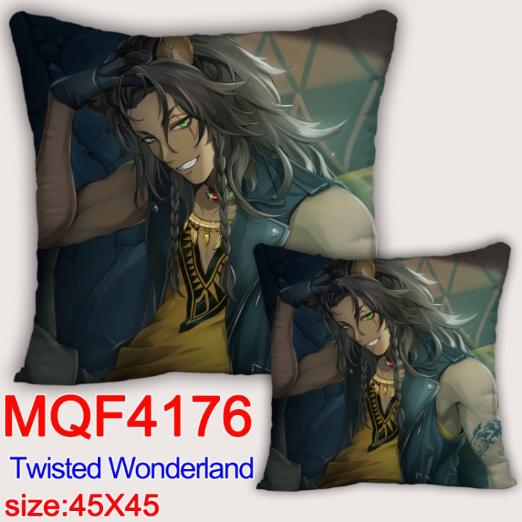 Disney Twisted-Wonderland  Anime square full-color pillow cushion 45X45CM NO FILLING MQF-4176