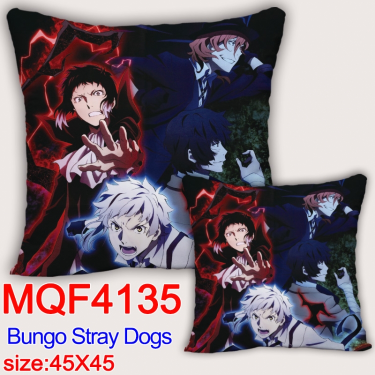 Bungo Stray Dogs  Anime square full-color pillow cushion 45X45CM NO FILLING MQF-4135