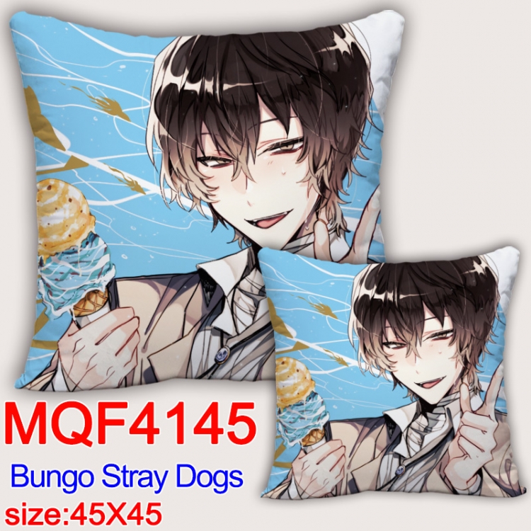 Bungo Stray Dogs  Anime square full-color pillow cushion 45X45CM NO FILLING  MQF-4145