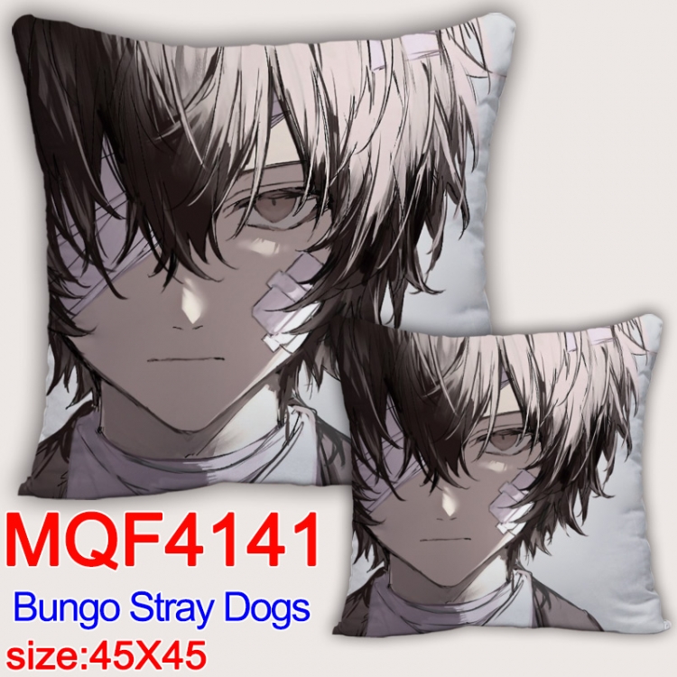 Bungo Stray Dogs  Anime square full-color pillow cushion 45X45CM NO FILLING  MQF-4141