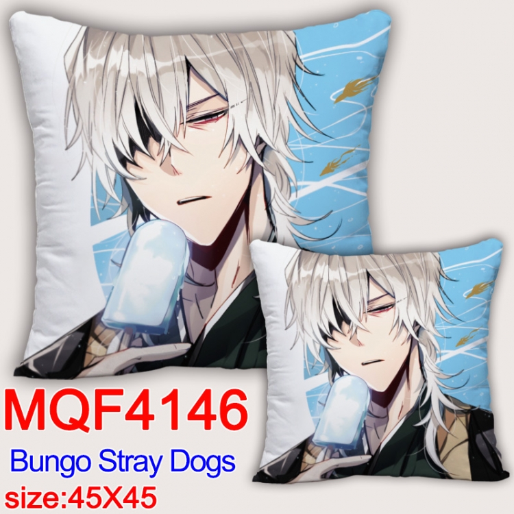 Bungo Stray Dogs  Anime square full-color pillow cushion 45X45CM NO FILLING MQF-4146