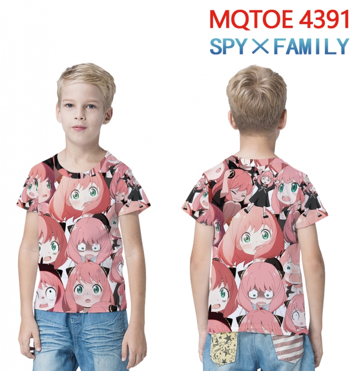 SPY×FAMILY full-color printed short-sleeved T-shirt 60 80 100 120 140 160 6 sizes for children MQTOE-4391