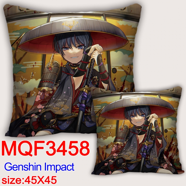 Genshin Impact Anime square full-color pillow cushion 45X45CM NO FILLING MQF458