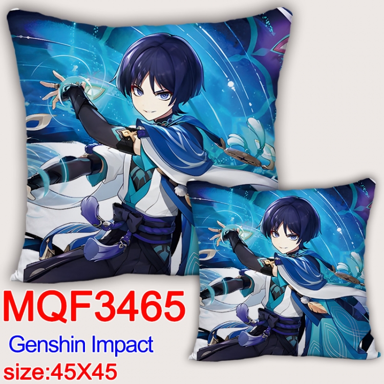 Genshin Impact Anime square full-color pillow cushion 45X45CM NO FILLING MQF465