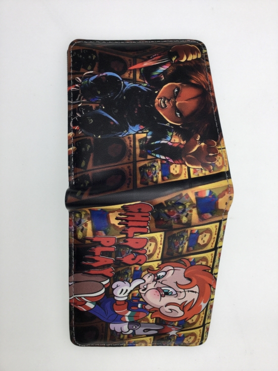 Chucky  Short card wallet fold in half 11X9.5CM 60G