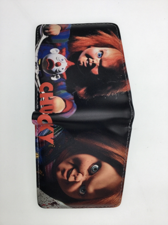 Chucky  Short card wallet fold in half 11X9.5CM 60G