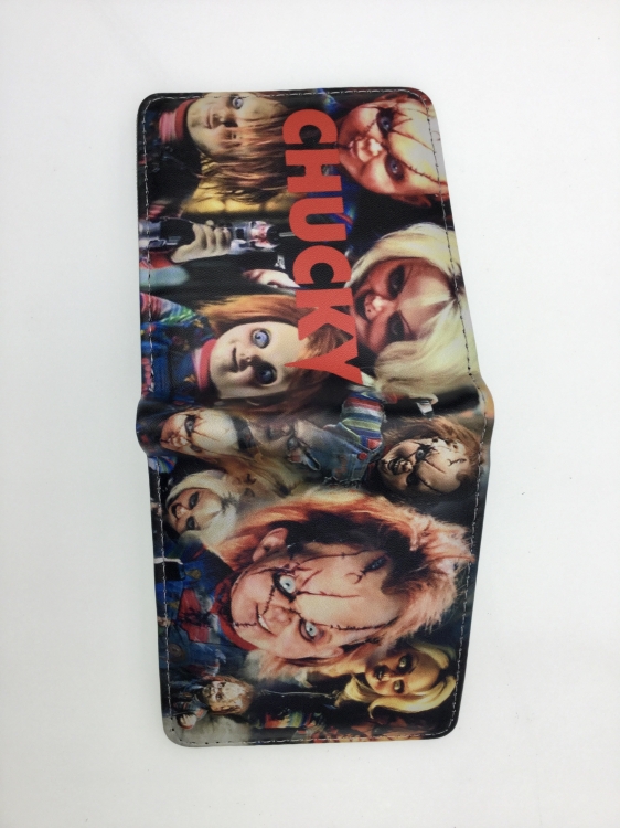 Chucky  Short card wallet fold in half 11X9.5CM 60G