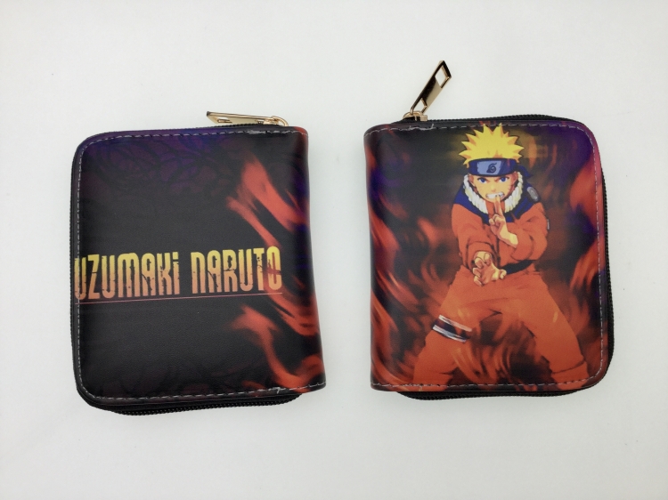 Naruto Short zipper card wallet 12X10CM