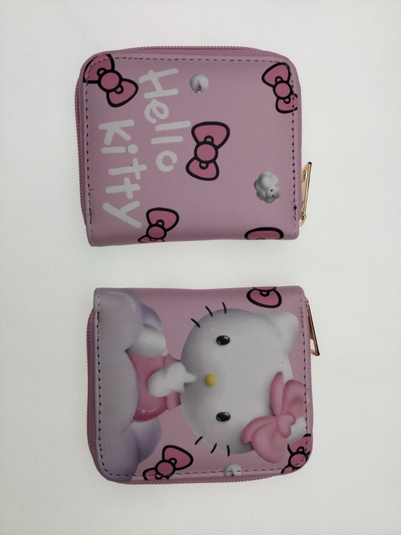 Hello Kitty Short zipper card wallet 12X10CM