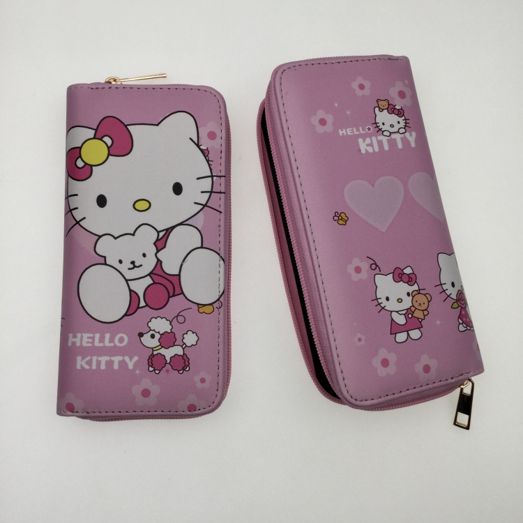 Hello Kitty  Animation full-color printed long zipper wallet 501