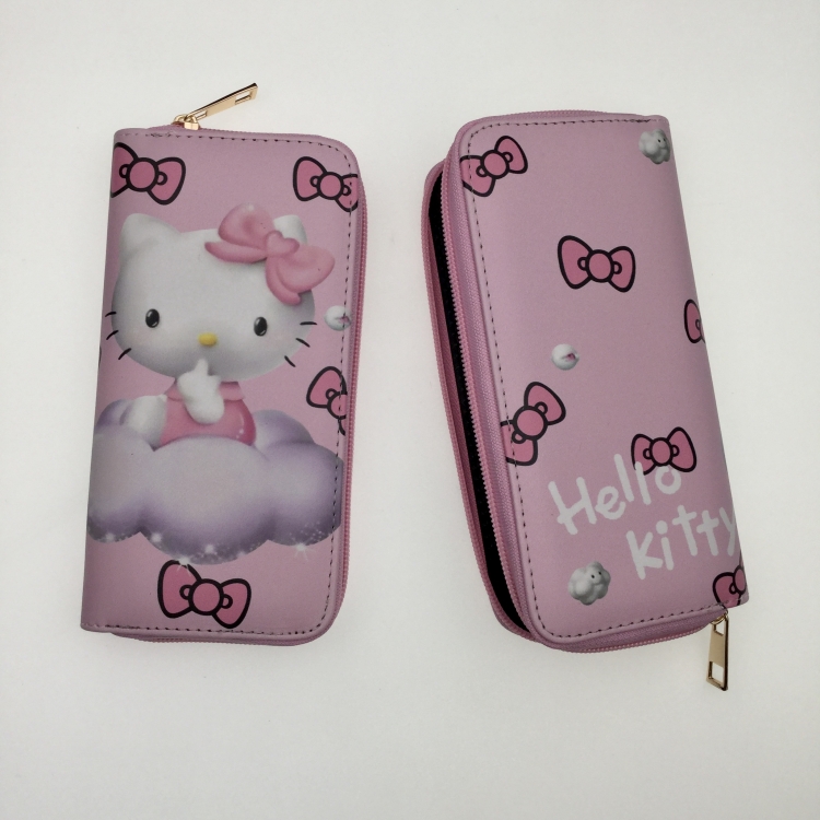 Hello Kitty  Animation full-color printed long zipper wallet 503