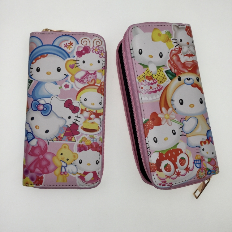 Hello Kitty  Animation full-color printed long zipper wallet  500