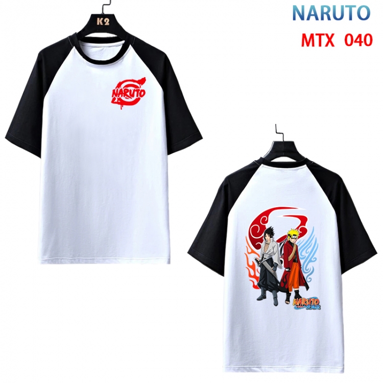 Naruto Anime raglan sleeve cotton T-shirt from XS to 3XL MTX-040