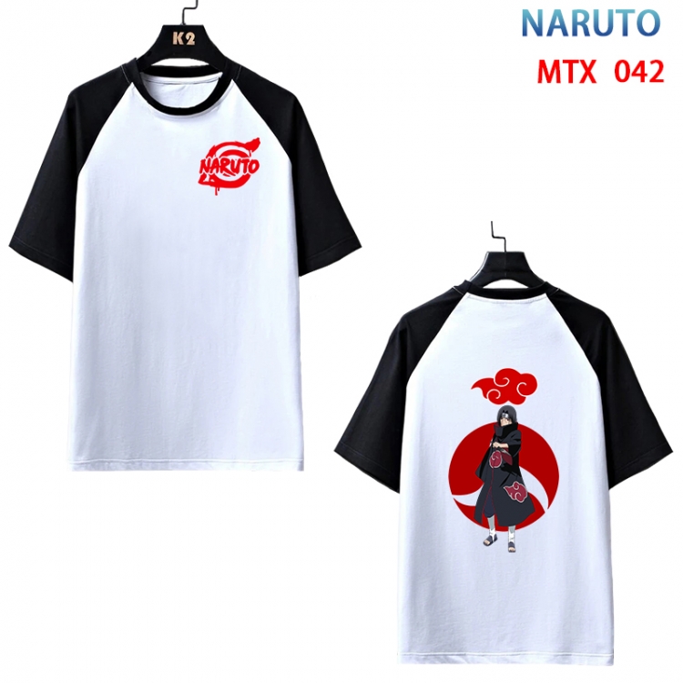 Naruto Anime raglan sleeve cotton T-shirt from XS to 3XL MTX-042