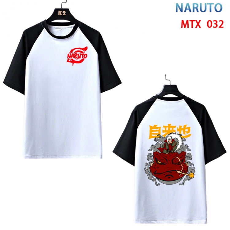 Naruto Anime raglan sleeve cotton T-shirt from XS to 3XL MTX-032