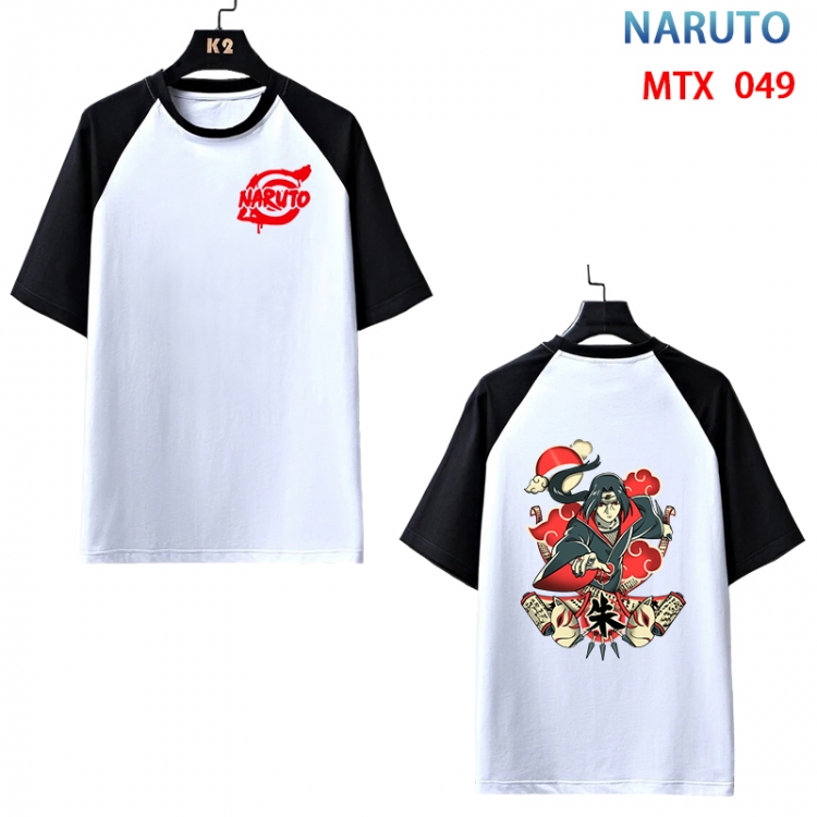 Naruto Anime raglan sleeve cotton T-shirt from XS to 3XL MTX-049