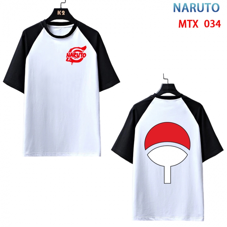 Naruto Anime raglan sleeve cotton T-shirt from XS to 3XL MTX-034