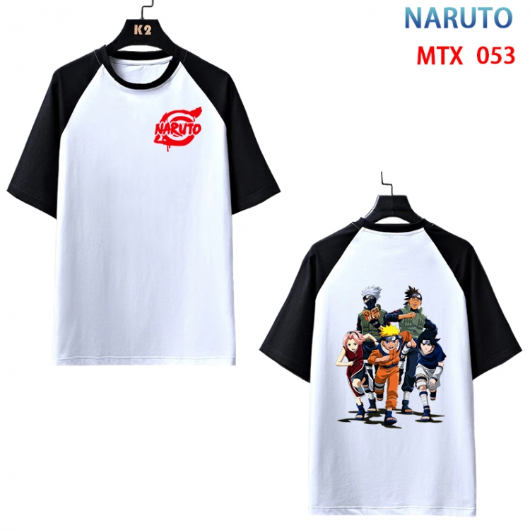 Naruto Anime raglan sleeve cotton T-shirt from XS to 3XL MTX-053