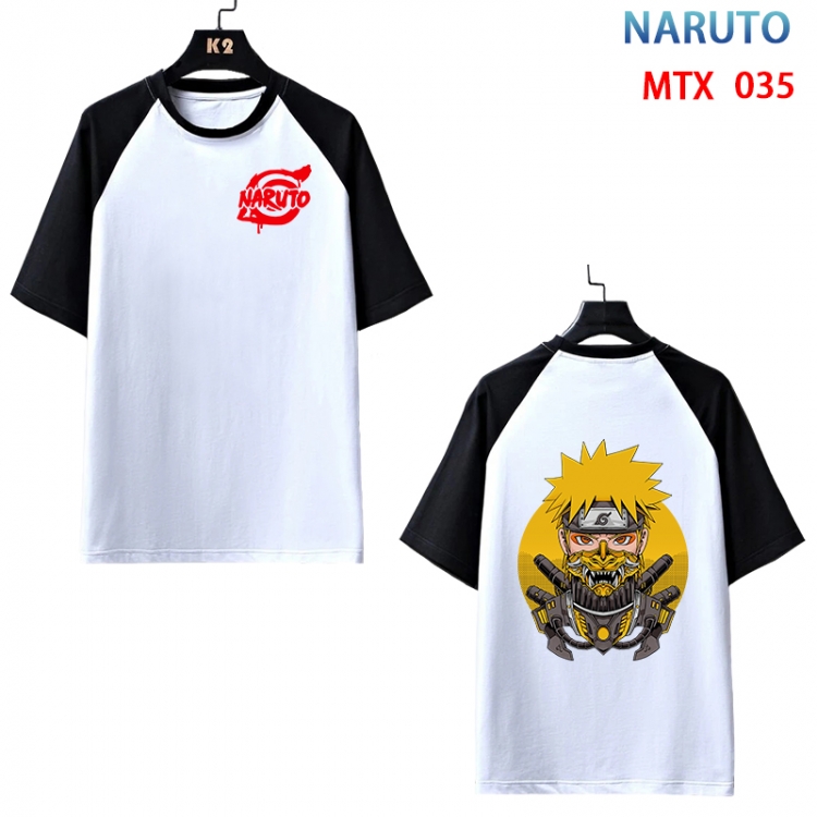 Naruto Anime raglan sleeve cotton T-shirt from XS to 3XL MTX-035