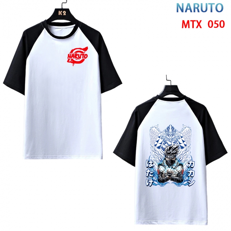 Naruto Anime raglan sleeve cotton T-shirt from XS to 3XL MTX-050