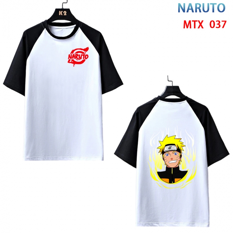 Naruto Anime raglan sleeve cotton T-shirt from XS to 3XL MTX-037