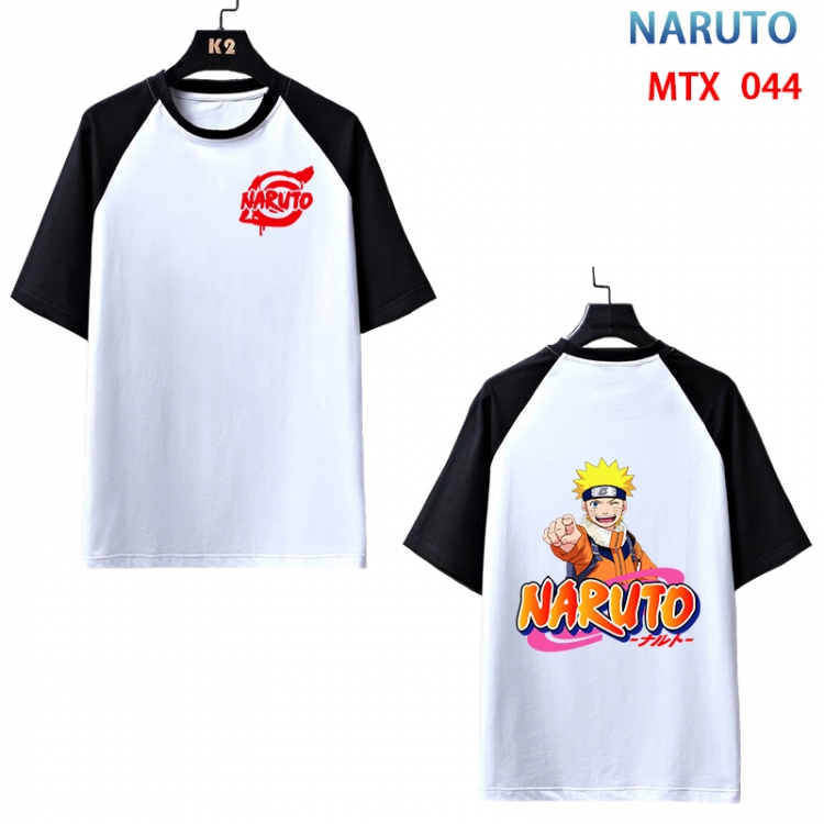 Naruto Anime raglan sleeve cotton T-shirt from XS to 3XL MTX-044