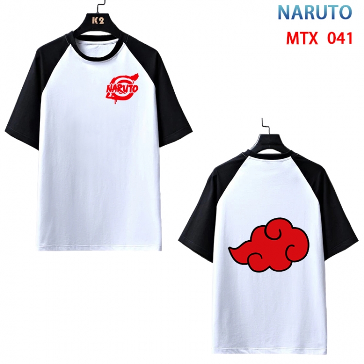 Naruto Anime raglan sleeve cotton T-shirt from XS to 3XL MTX-041