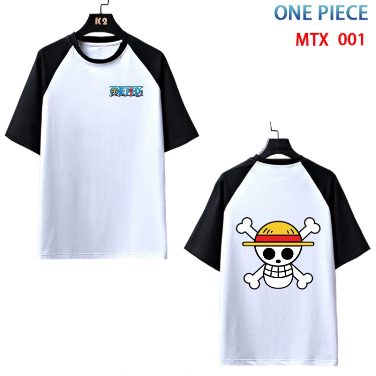 One Piece Anime raglan sleeve cotton T-shirt from XS to 3XL MTX-001